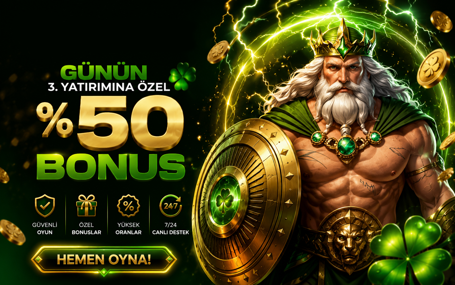 GOLDEN VICTORY ARTIK GÜNÜN 3. YATIRIMINDA %50 BONUS VAR!